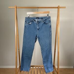Theory • Dracie R2 Indigo Heavy Twill Denim Straight Leg Jeans